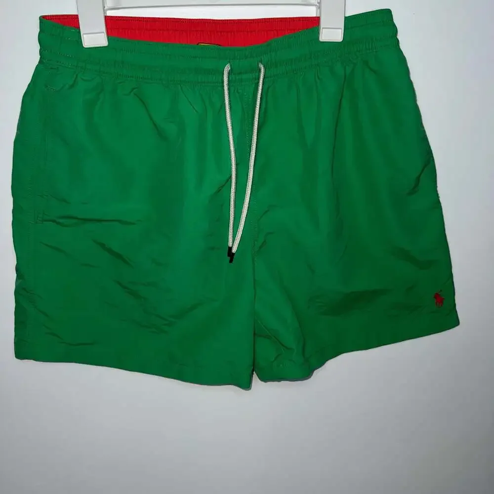 Polo Ralph Lauren Traveler Solid Green Swim Shorts XL Like New